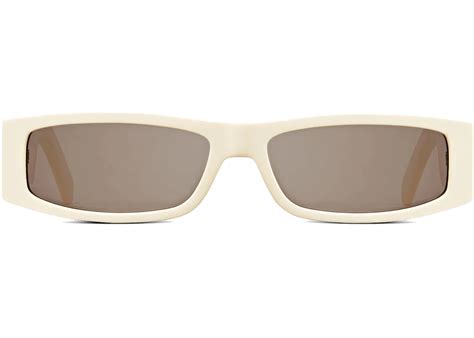 CD Diamond S1I Ivory Rectangular Sunglasses 